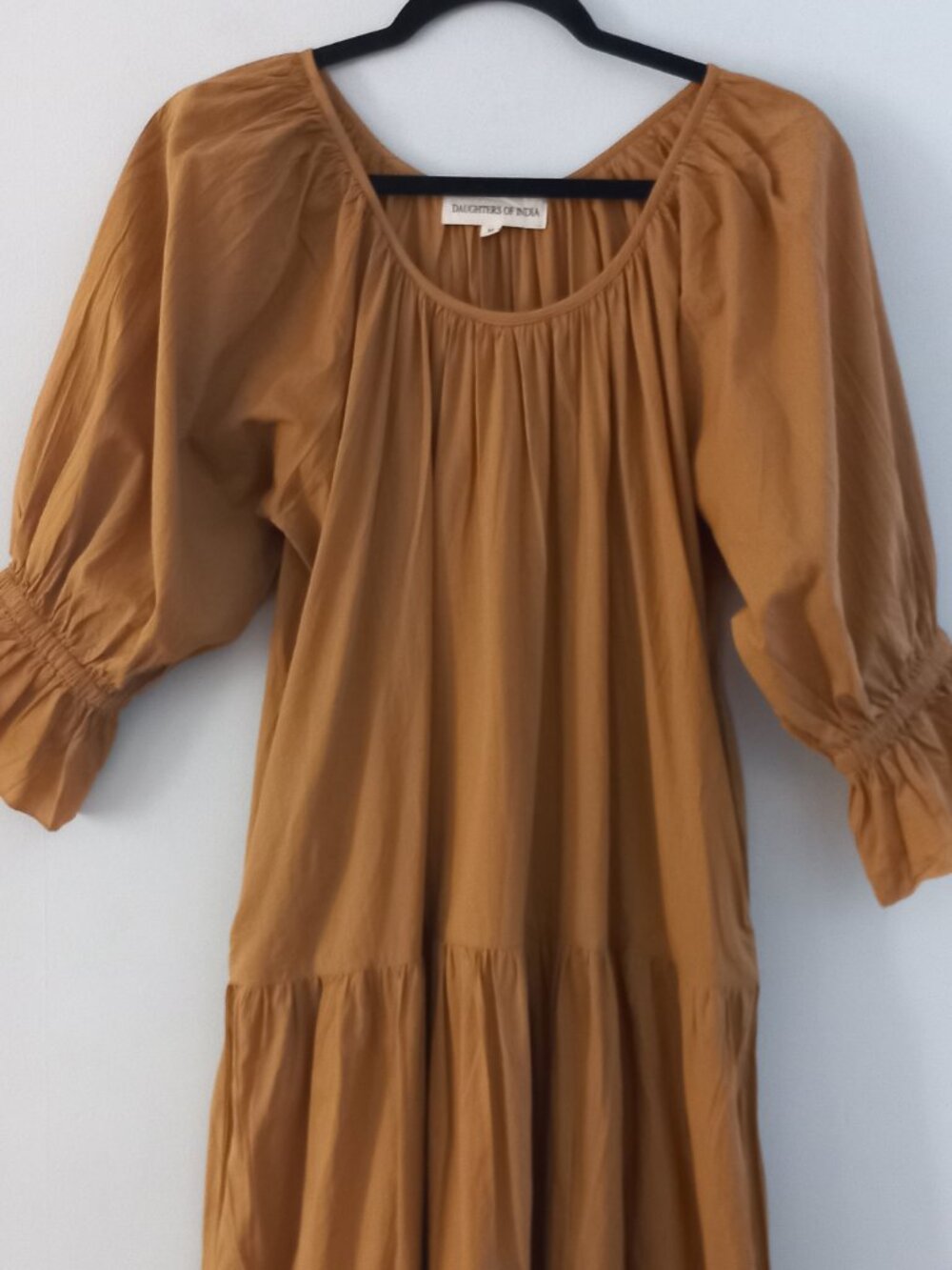 DAUGHTERS OF INDIA camel brown cotton dress - Picture 3 of 10